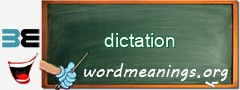 WordMeaning blackboard for dictation